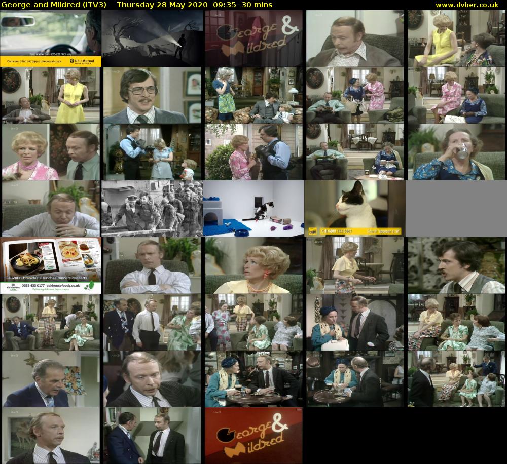 George and Mildred (ITV3) Thursday 28 May 2020 09:35 - 10:05