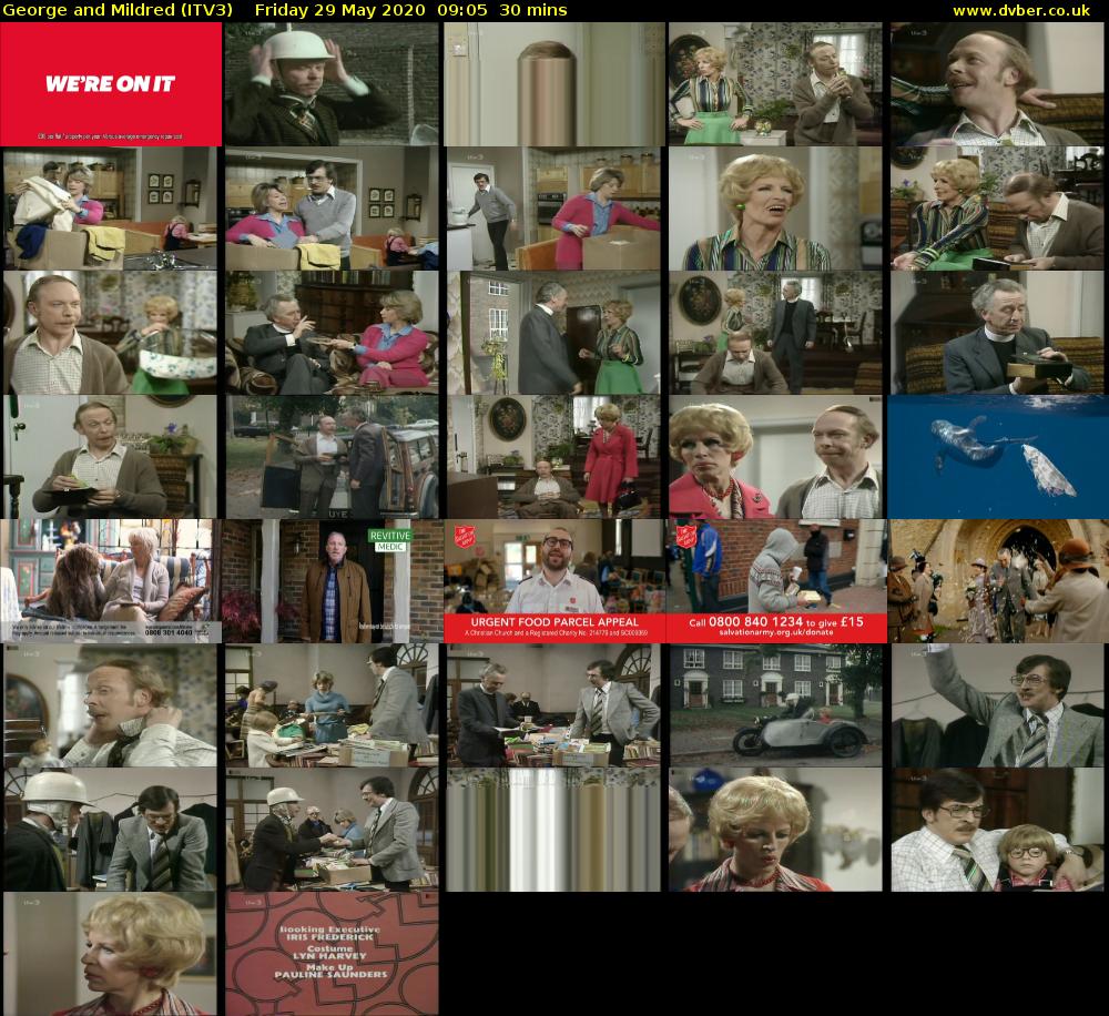 George and Mildred (ITV3) Friday 29 May 2020 09:05 - 09:35