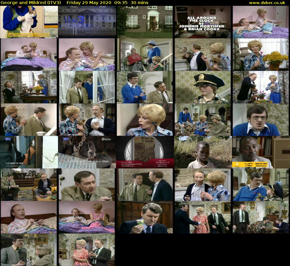 George and Mildred (ITV3) Friday 29 May 2020 09:35 - 10:05