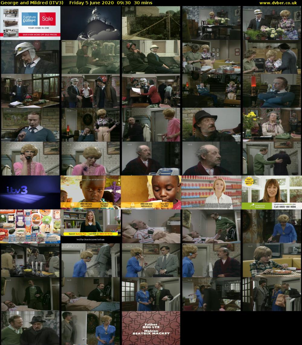 George and Mildred (ITV3) Friday 5 June 2020 09:30 - 10:00
