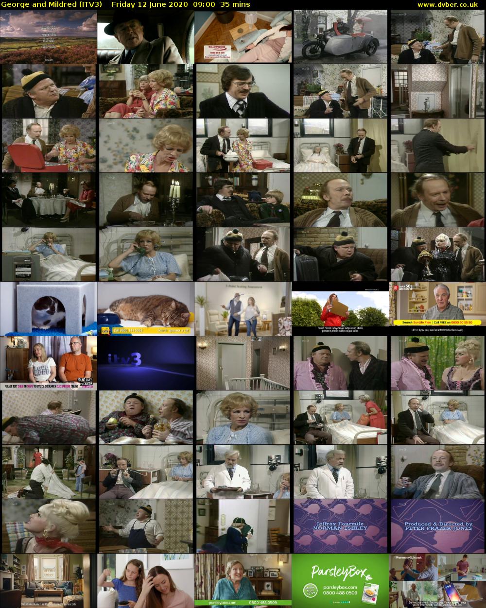 George and Mildred (ITV3) Friday 12 June 2020 09:00 - 09:35
