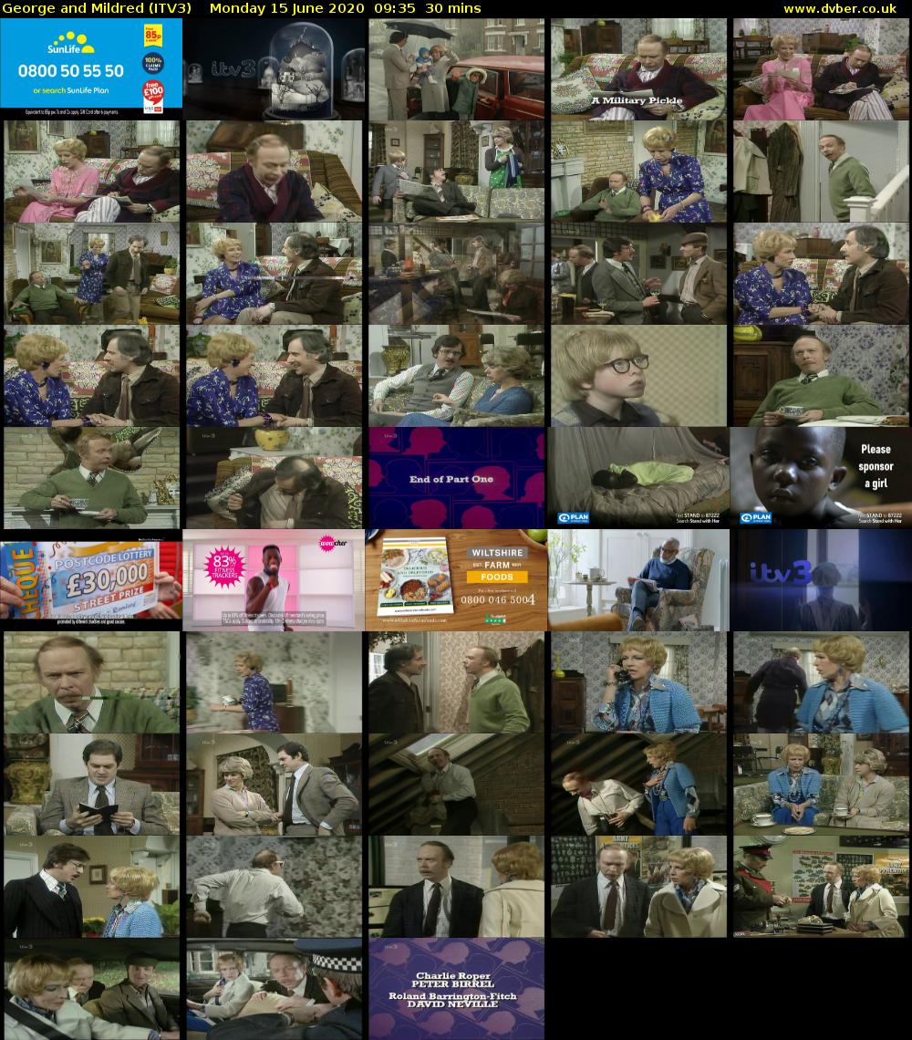 George and Mildred (ITV3) Monday 15 June 2020 09:35 - 10:05