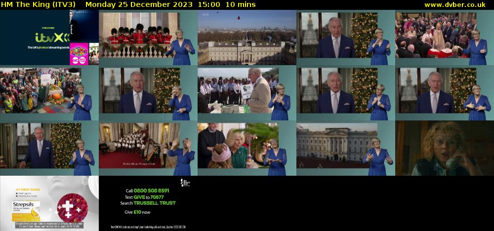HM The King (ITV3) Monday 25 December 2023 15:00 - 15:10