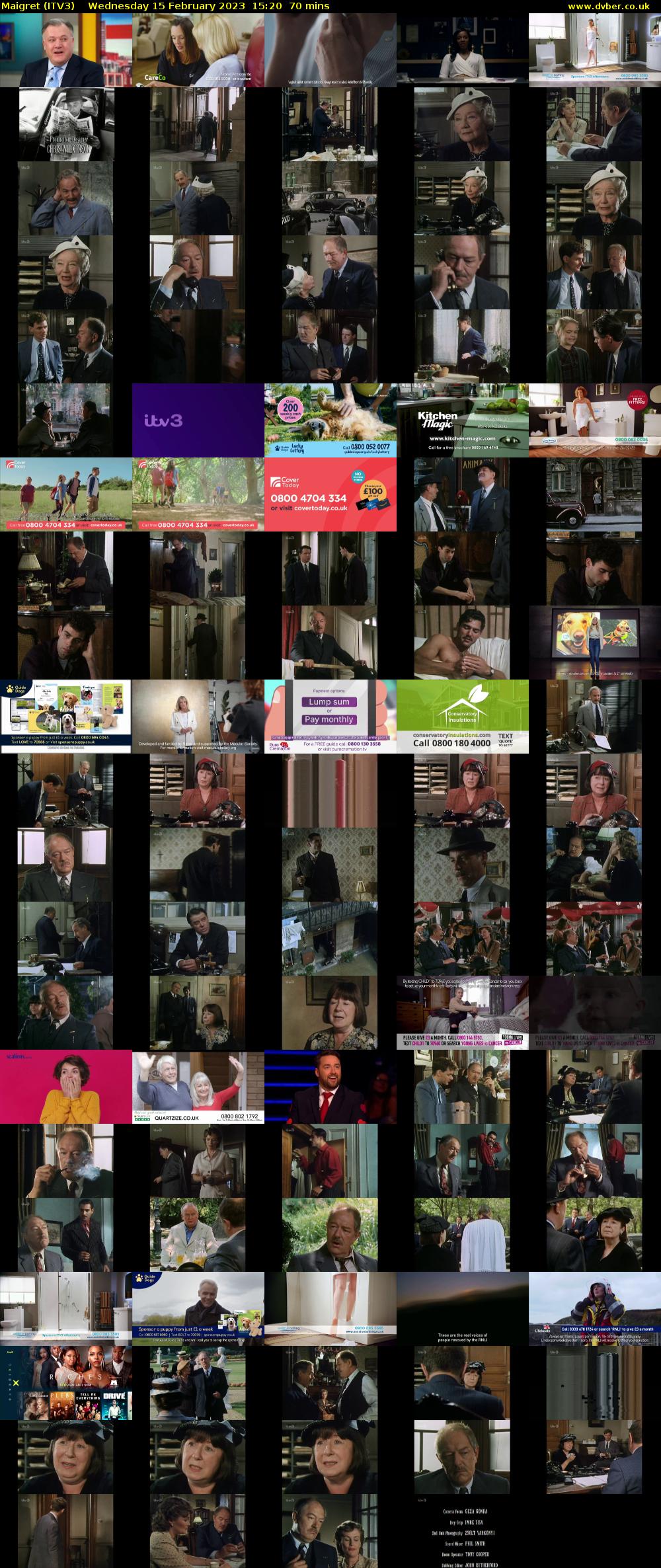 Maigret (ITV3) Wednesday 15 February 2023 15:20 - 16:30