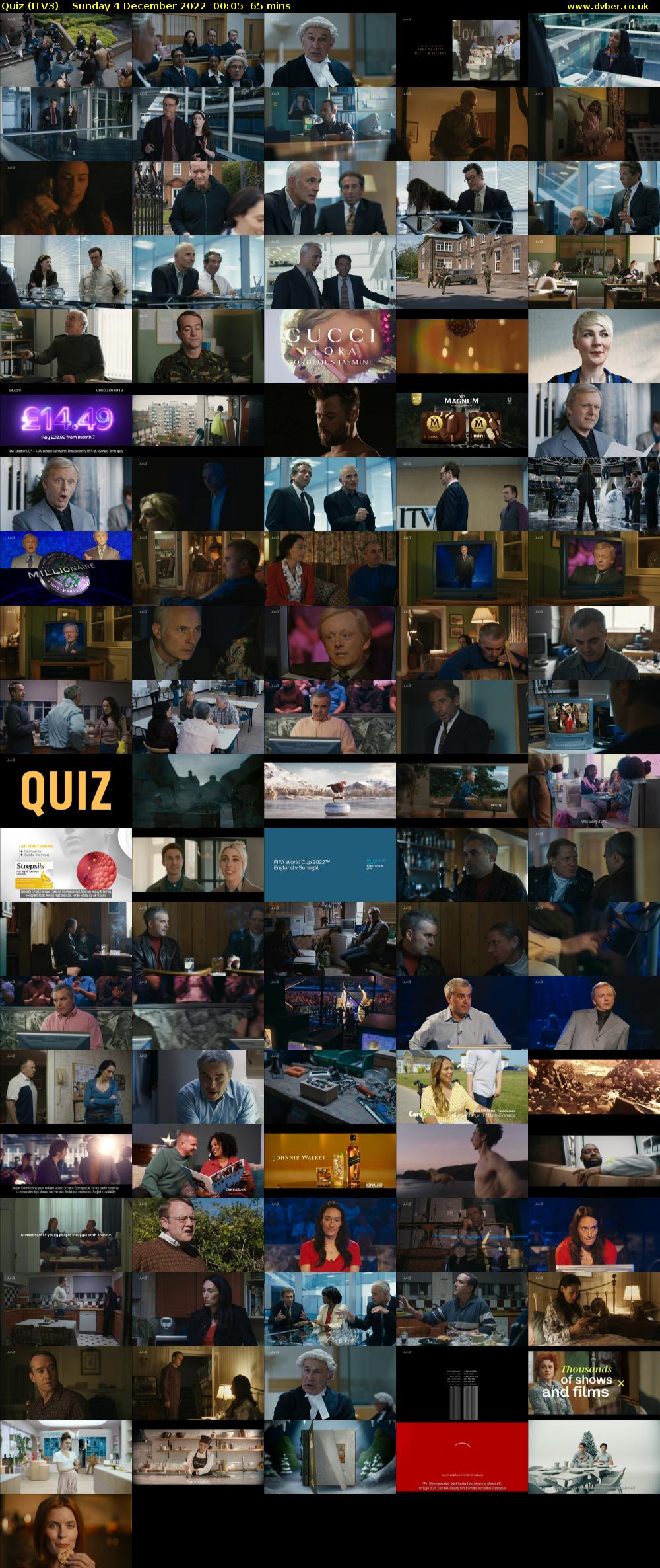 Quiz (ITV3) Sunday 4 December 2022 00:05 - 01:10