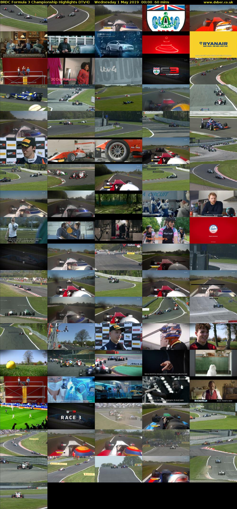BRDC Formula 3 Championship Highlights (ITV4) Wednesday 1 May 2019 00:00 - 01:00