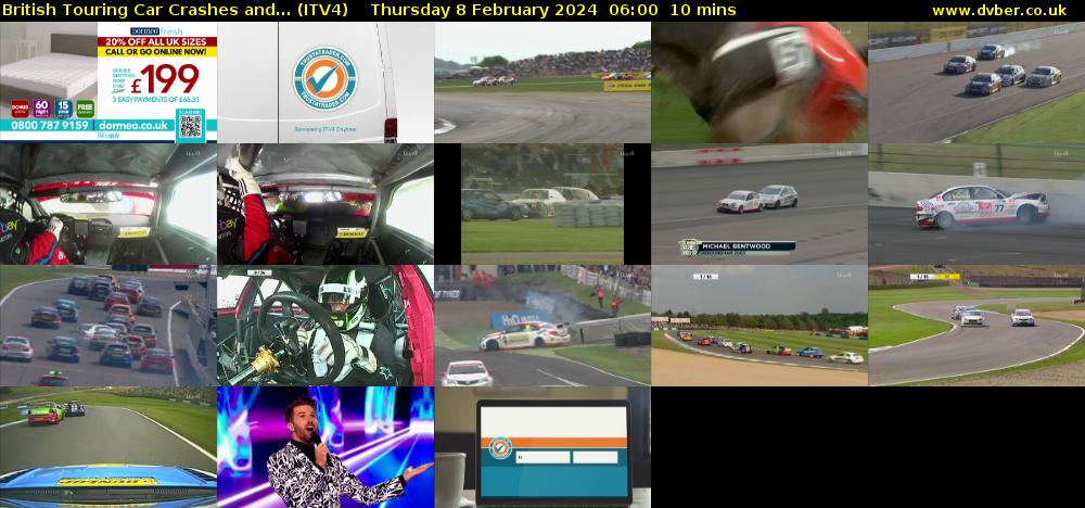 British Touring Car Crashes and... (ITV4) Thursday 8 February 2024 06:00 - 06:10