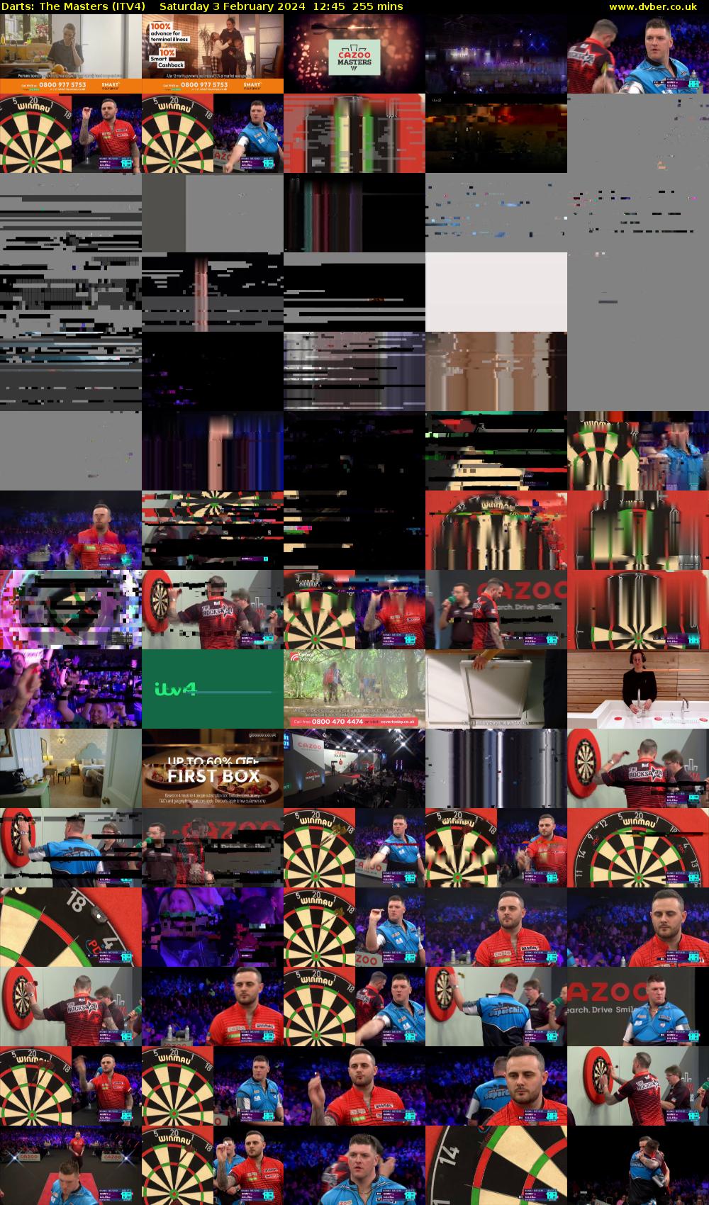 Darts: The Masters (ITV4) Saturday 3 February 2024 12:45 - 17:00