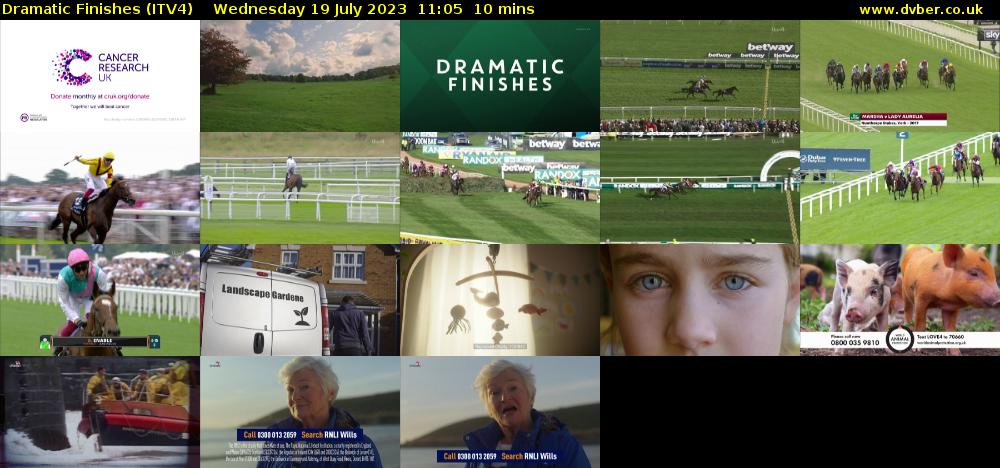 Dramatic Finishes (ITV4) Wednesday 19 July 2023 11:05 - 11:15