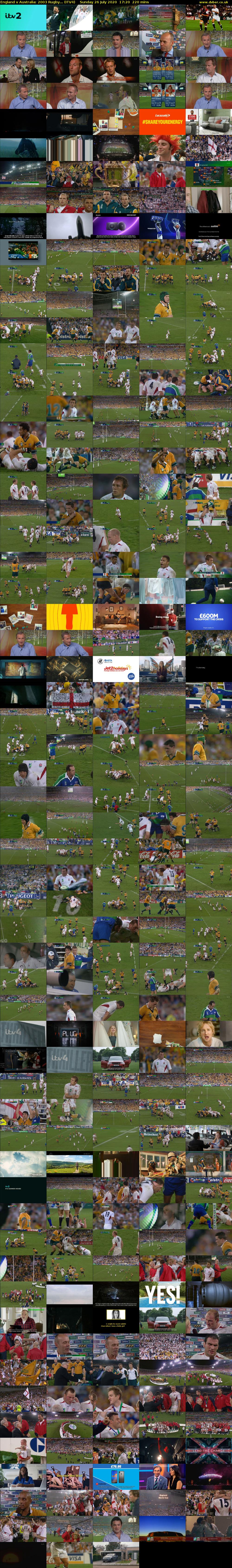 England v Australia: 2003 Rugby... (ITV4) Sunday 26 July 2020 17:20 - 21:00