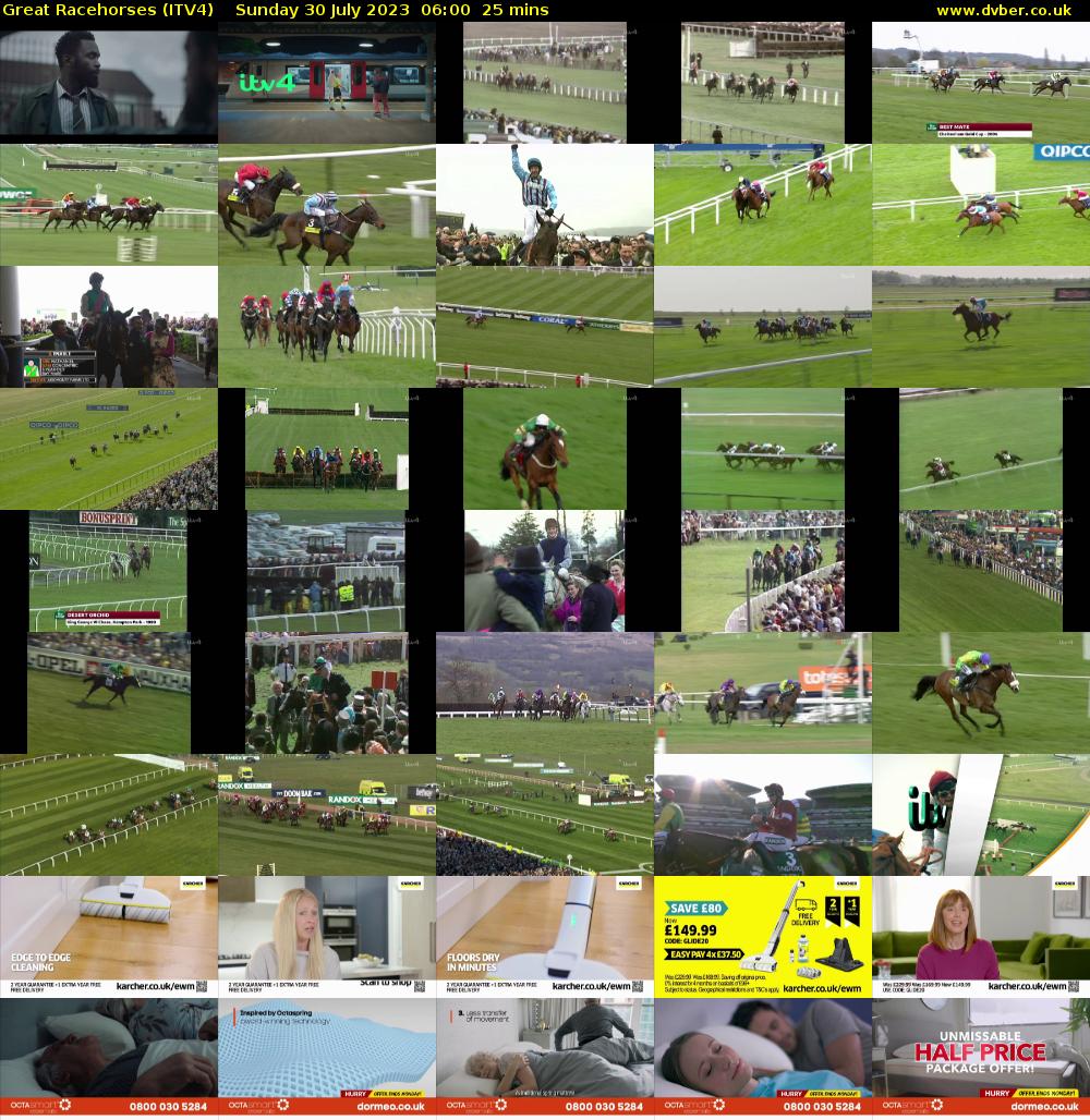 Great Racehorses (ITV4) Sunday 30 July 2023 06:00 - 06:25