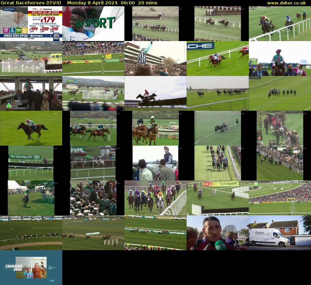 Great Racehorses (ITV4) Monday 8 April 2024 06:00 - 06:20