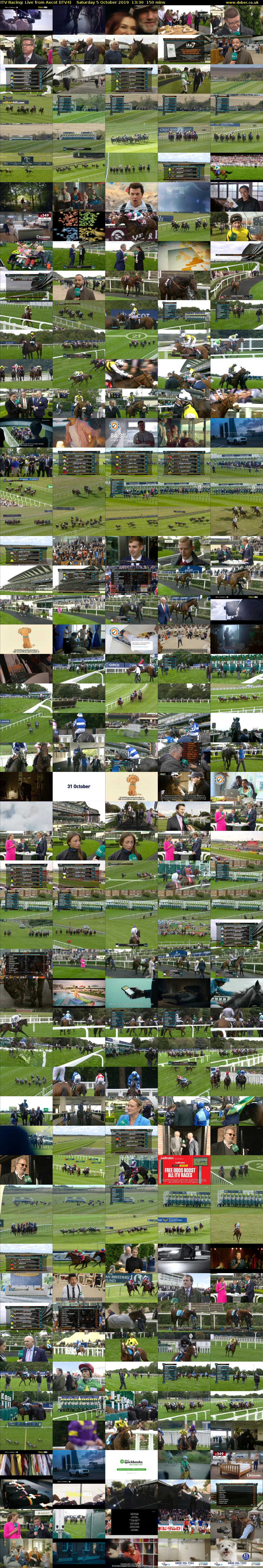 ITV Racing: Live from Ascot (ITV4) Saturday 5 October 2019 13:30 - 16:00