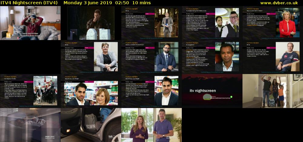 ITV4 Nightscreen (ITV4) Monday 3 June 2019 02:50 - 03:00