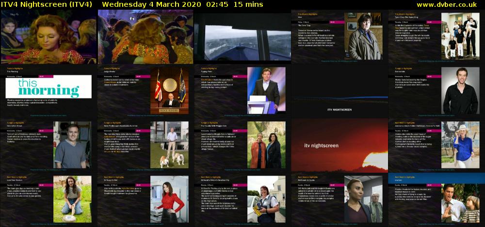 ITV4 Nightscreen (ITV4) Wednesday 4 March 2020 02:45 - 03:00