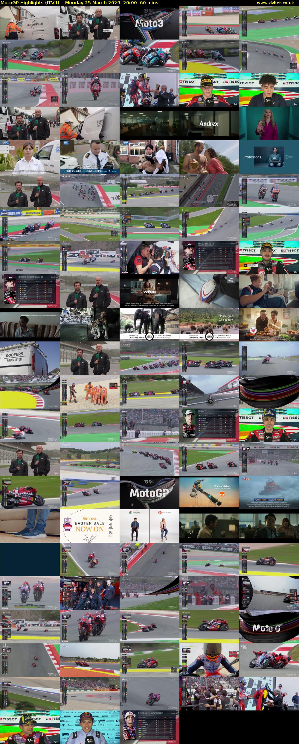 MotoGP Highlights (ITV4) Monday 25 March 2024 20:00 - 21:00