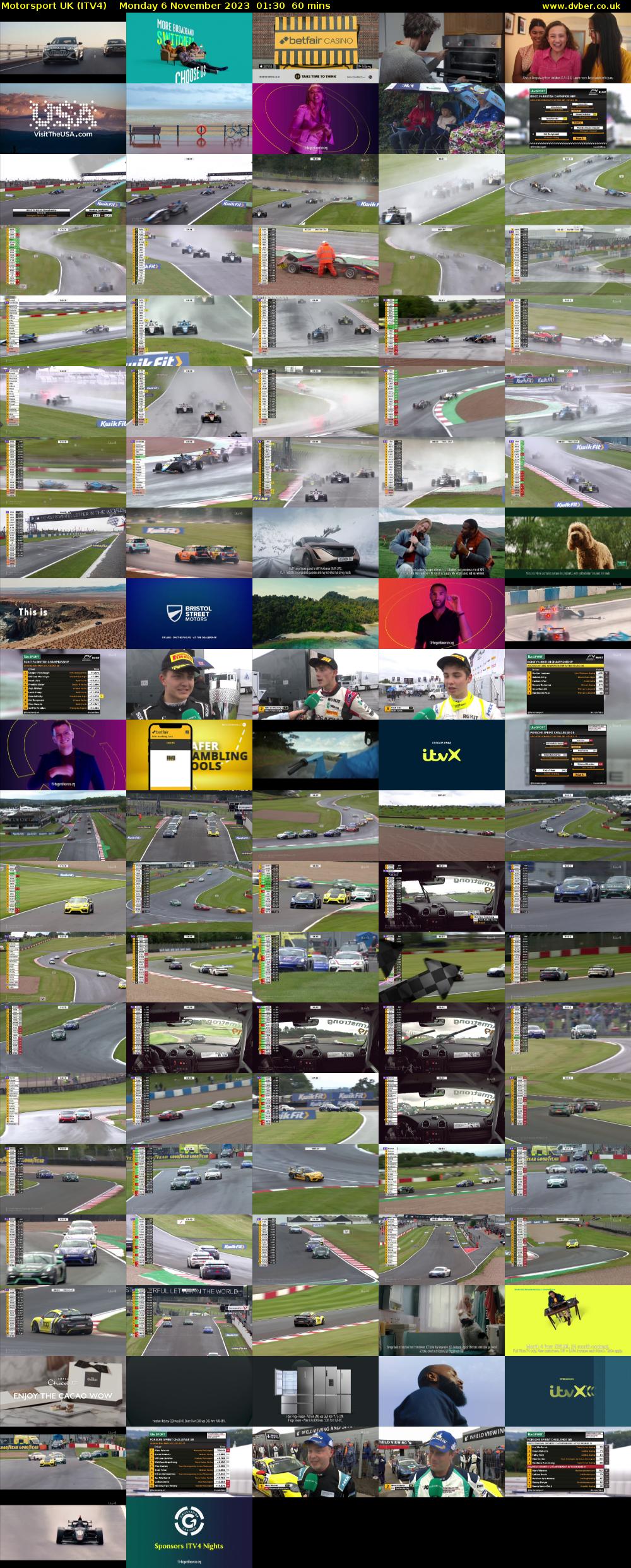 Motorsport UK (ITV4) Monday 6 November 2023 01:30 - 02:30
