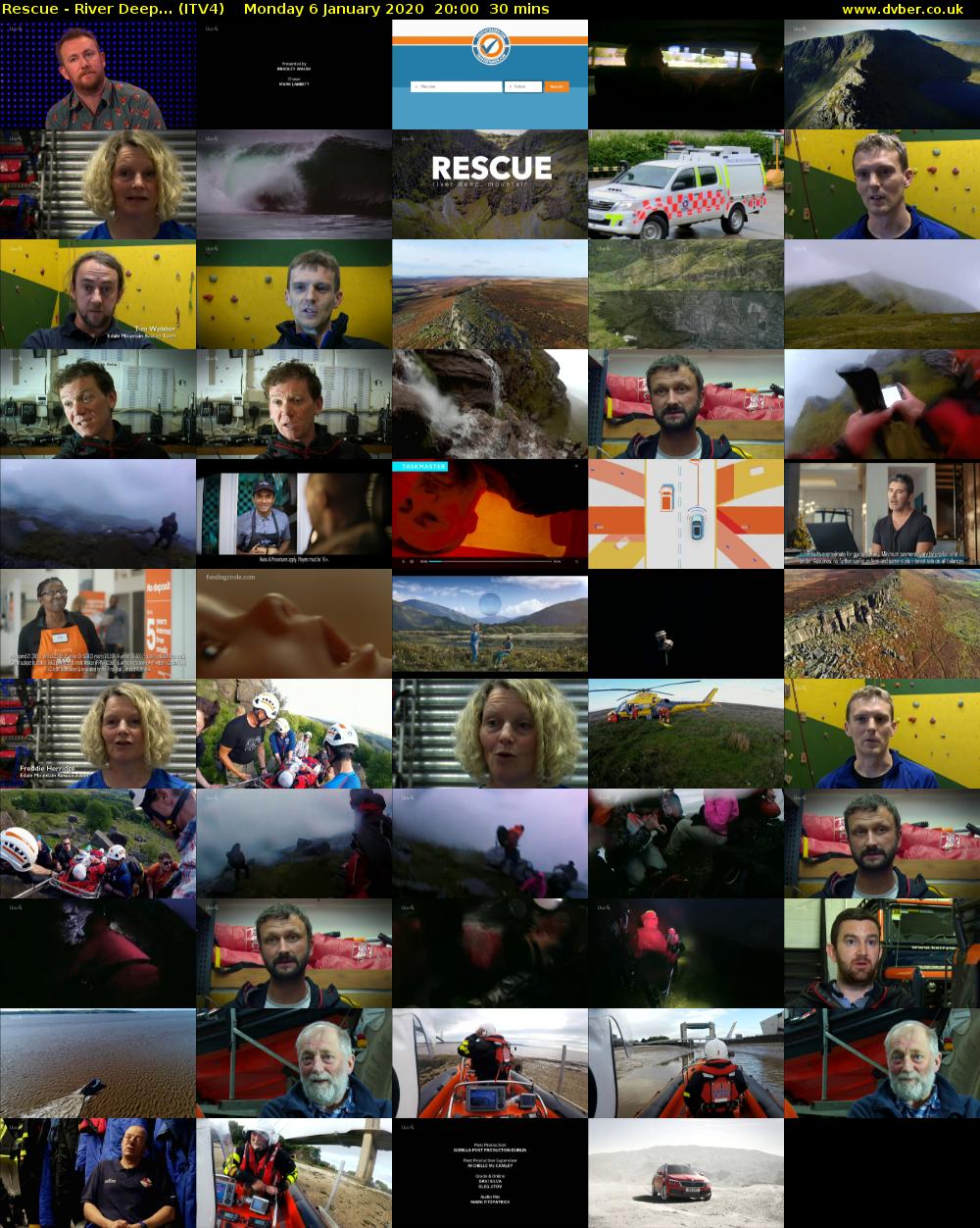 Rescue - River Deep... (ITV4) Monday 6 January 2020 20:00 - 20:30