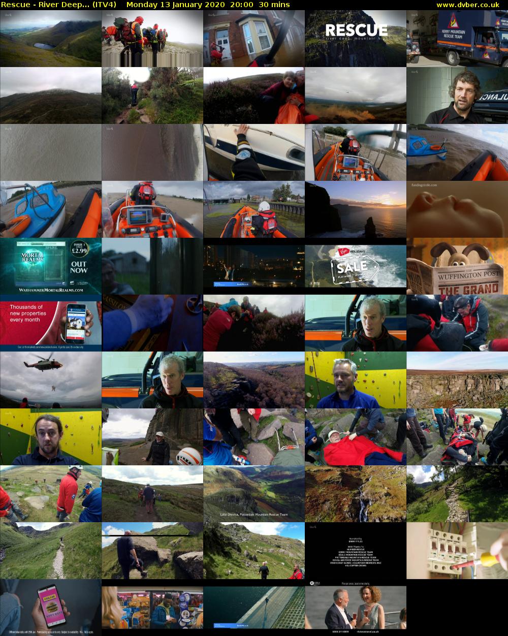Rescue - River Deep... (ITV4) Monday 13 January 2020 20:00 - 20:30