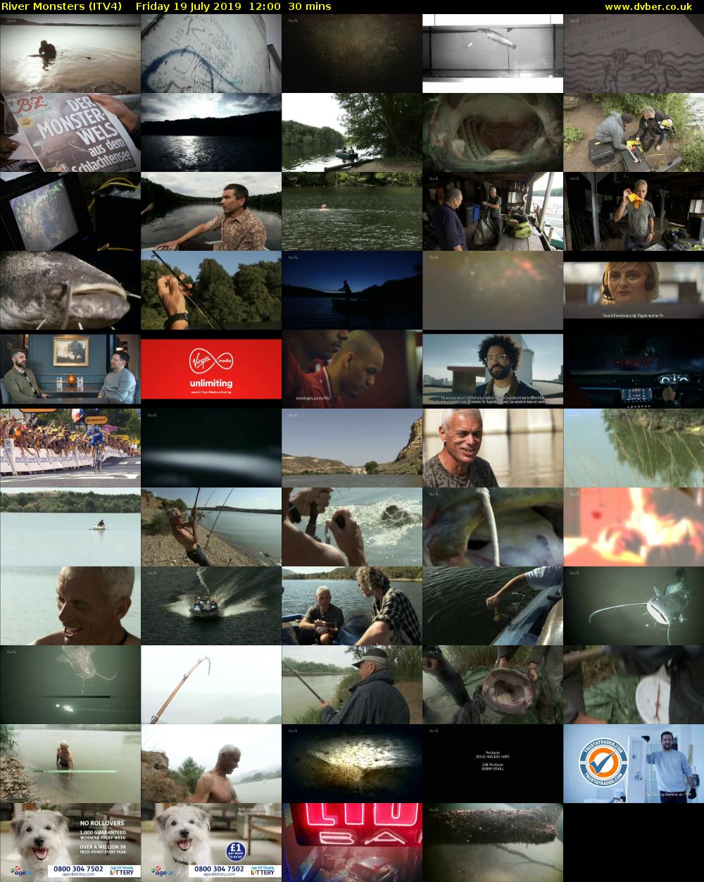 River Monsters (ITV4) Friday 19 July 2019 12:00 - 12:30