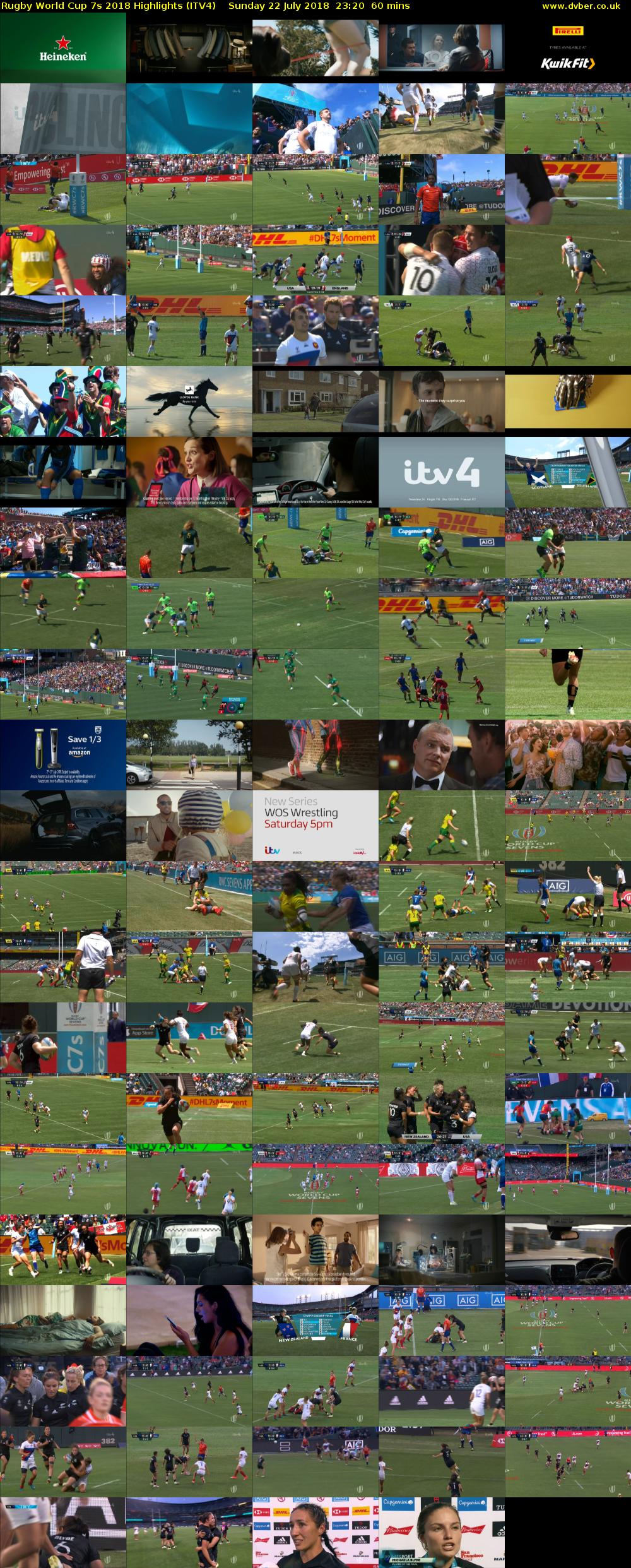 Rugby World Cup 7s 2018 Highlights (ITV4) Sunday 22 July 2018 23:20 - 00:20