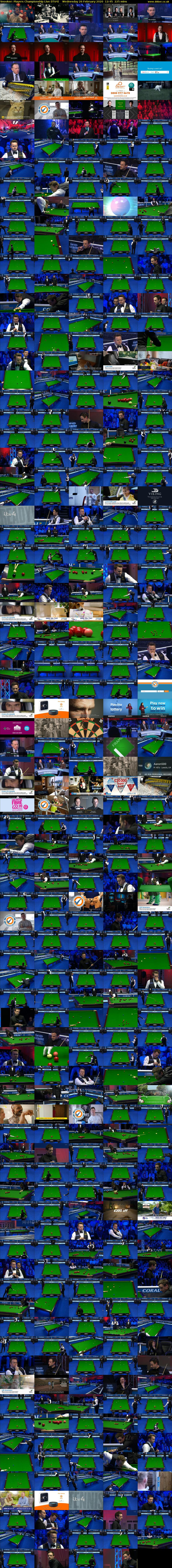 Snooker: Players Championship Live (ITV4) Wednesday 26 February 2020 12:45 - 16:30