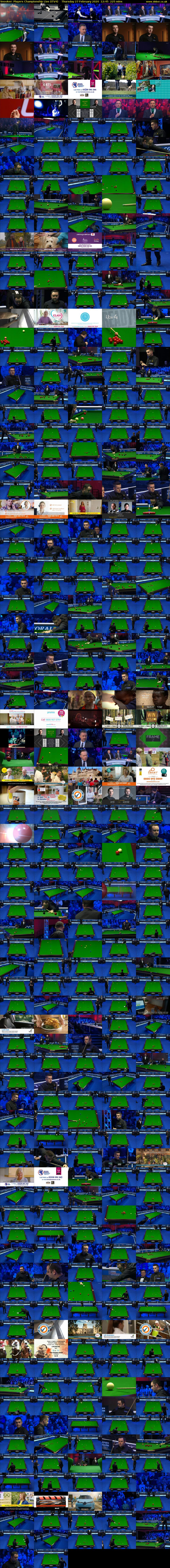 Snooker: Players Championship Live (ITV4) Thursday 27 February 2020 12:45 - 16:30