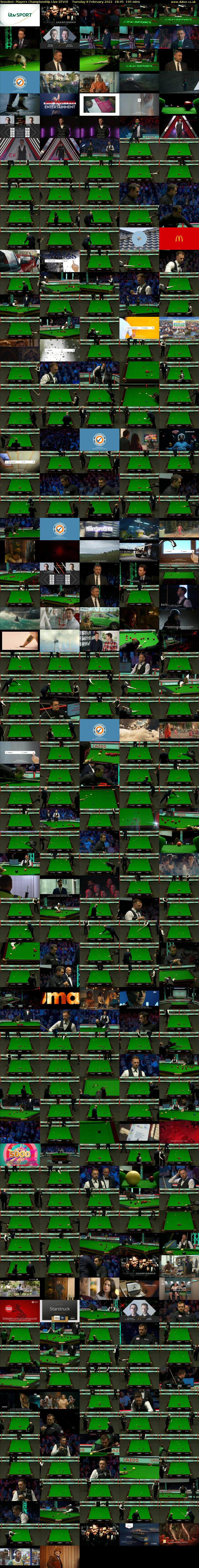 Snooker: Players Championship Live (ITV4) Tuesday 8 February 2022 18:45 - 22:00