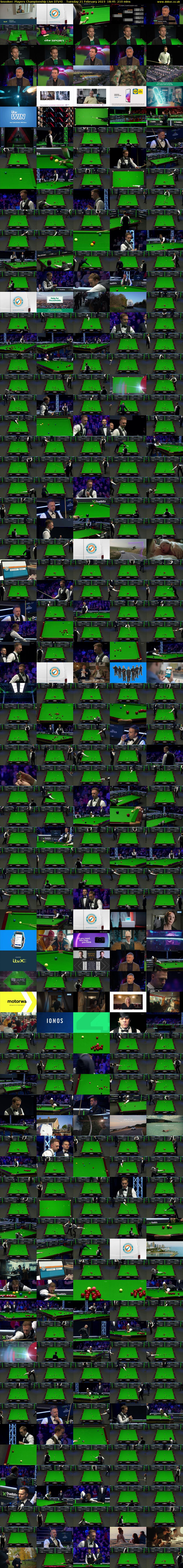Snooker: Players Championship Live (ITV4) Tuesday 21 February 2023 18:45 - 22:15