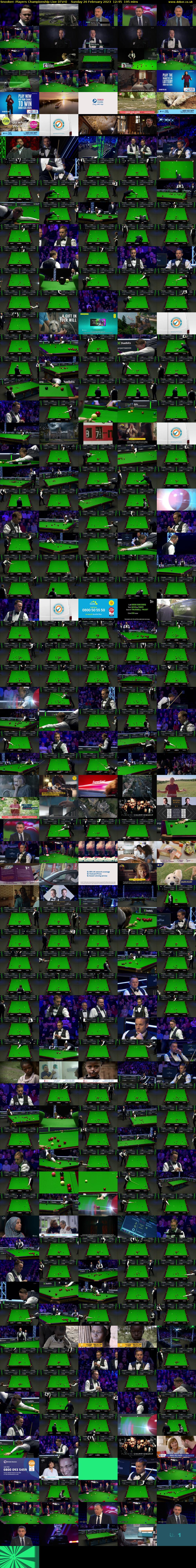 Snooker: Players Championship Live (ITV4) Sunday 26 February 2023 12:45 - 16:00