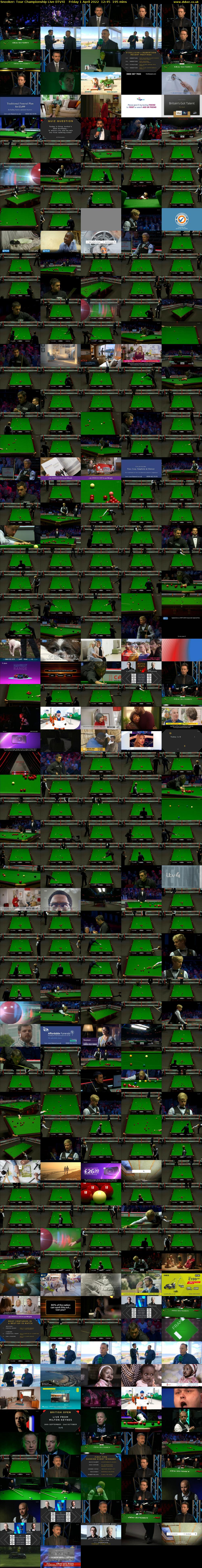 Snooker: Tour Championship Live (ITV4) Friday 1 April 2022 12:45 - 16:00