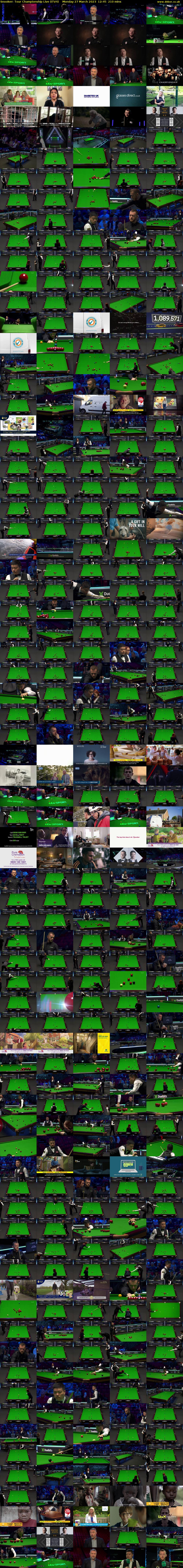Snooker: Tour Championship Live (ITV4) Monday 27 March 2023 12:45 - 16:15
