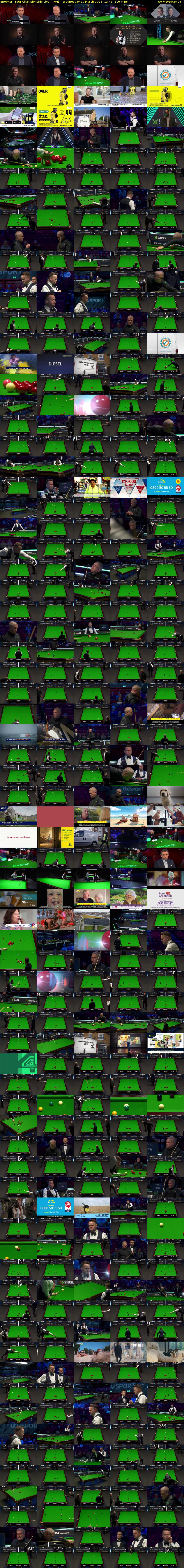 Snooker: Tour Championship Live (ITV4) Wednesday 29 March 2023 12:45 - 16:15