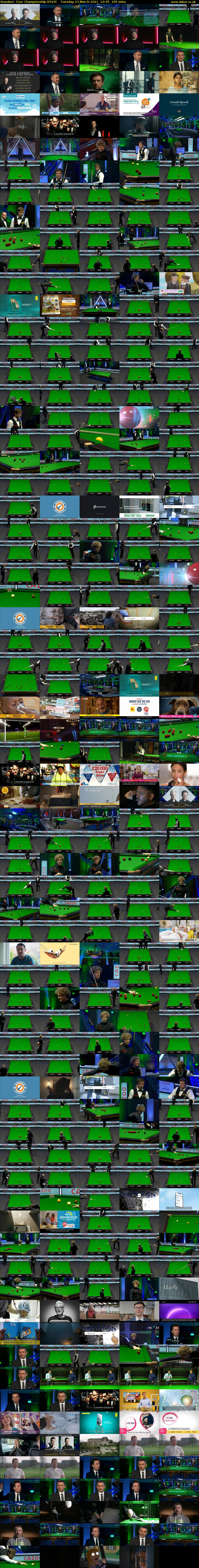 Snooker: Tour Championship (ITV4) Tuesday 23 March 2021 12:45 - 16:00