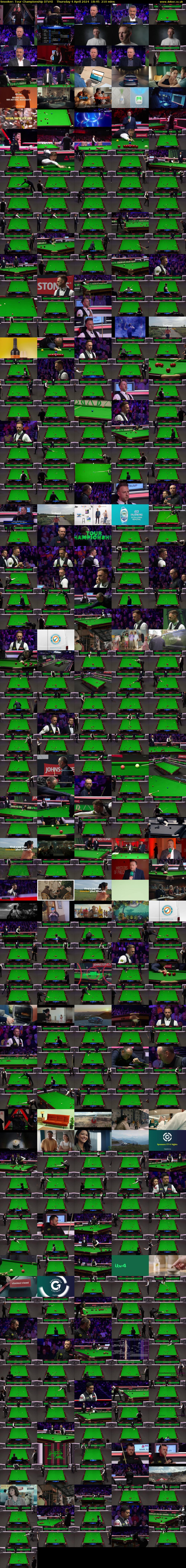 Snooker: Tour Championship (ITV4) Thursday 4 April 2024 18:45 - 22:15