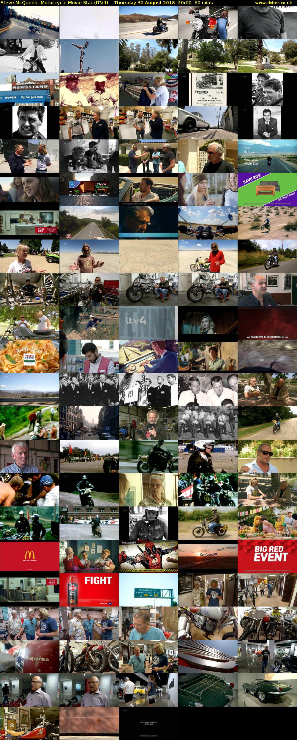 Steve McQueen: Motorcycle Movie Star (ITV4) Thursday 30 August 2018 20:00 - 21:00