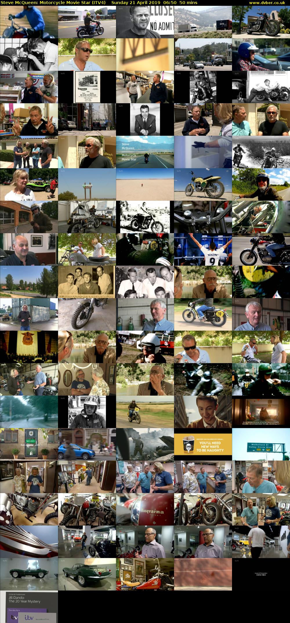 Steve McQueen: Motorcycle Movie Star (ITV4) Sunday 21 April 2019 06:50 - 07:40