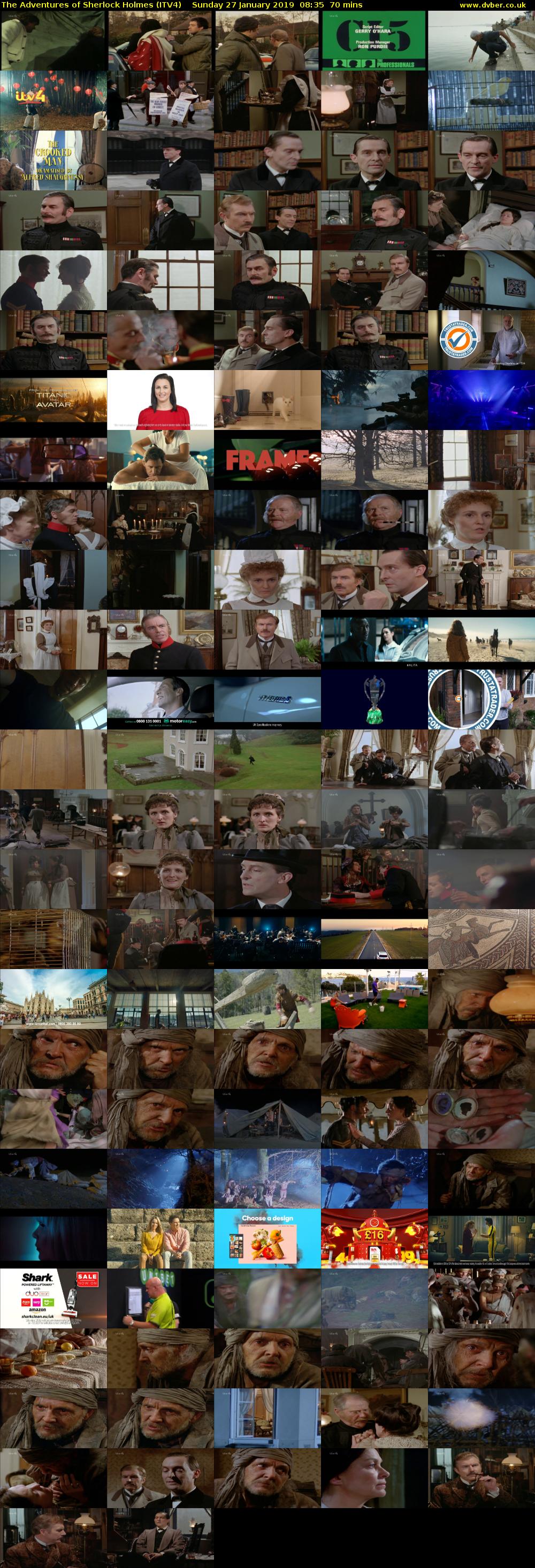The Adventures of Sherlock Holmes (ITV4) Sunday 27 January 2019 08:35 - 09:45