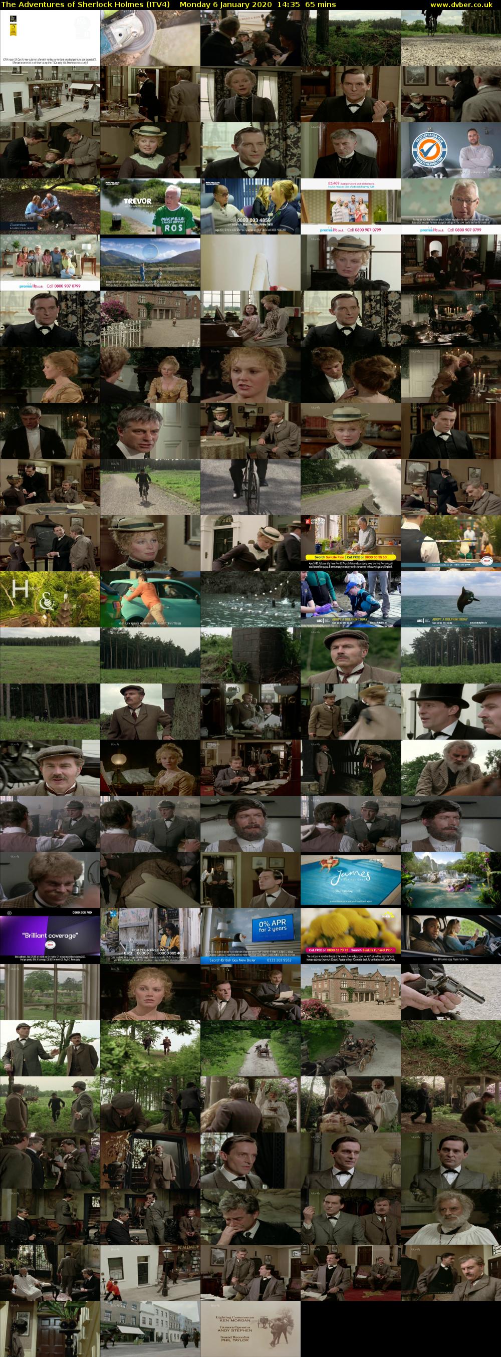 The Adventures of Sherlock Holmes (ITV4) Monday 6 January 2020 14:35 - 15:40