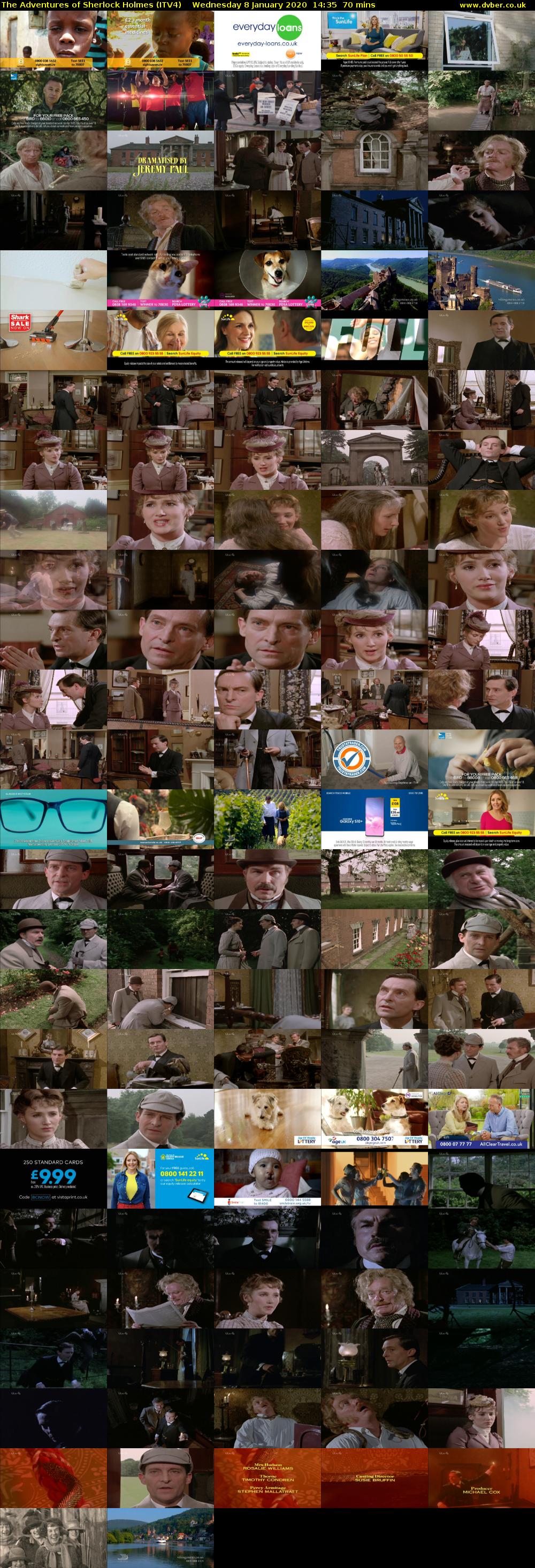 The Adventures of Sherlock Holmes (ITV4) Wednesday 8 January 2020 14:35 - 15:45