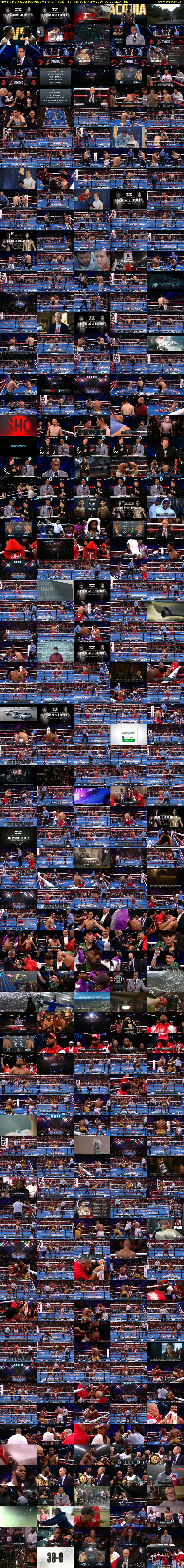 The Big Fight Live: Pacquiao v Broner (ITV4) Sunday 20 January 2019 02:00 - 05:30