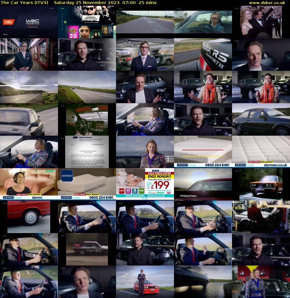 The Car Years (ITV4) Saturday 25 November 2023 07:00 - 07:25