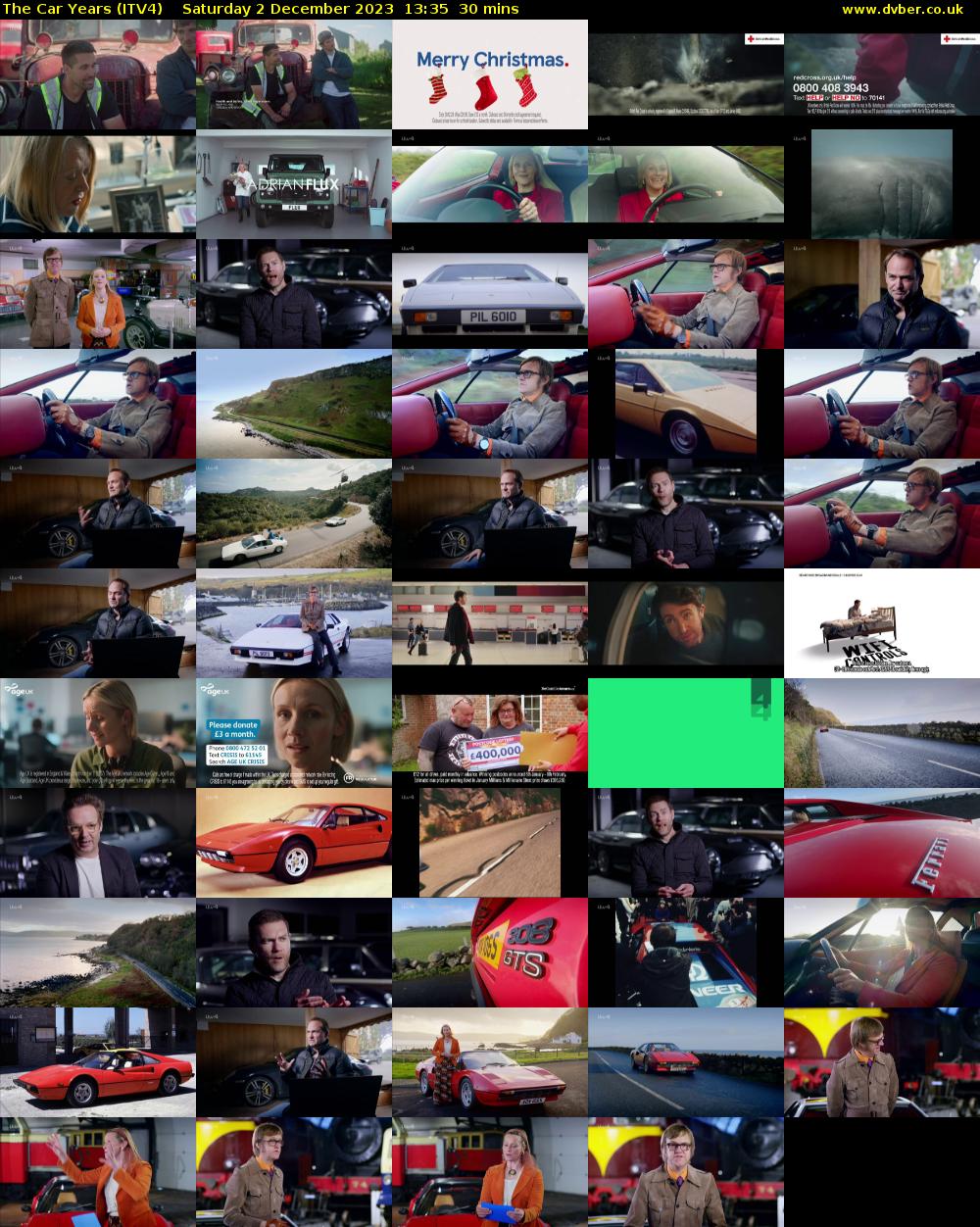 The Car Years (ITV4) Saturday 2 December 2023 13:35 - 14:05