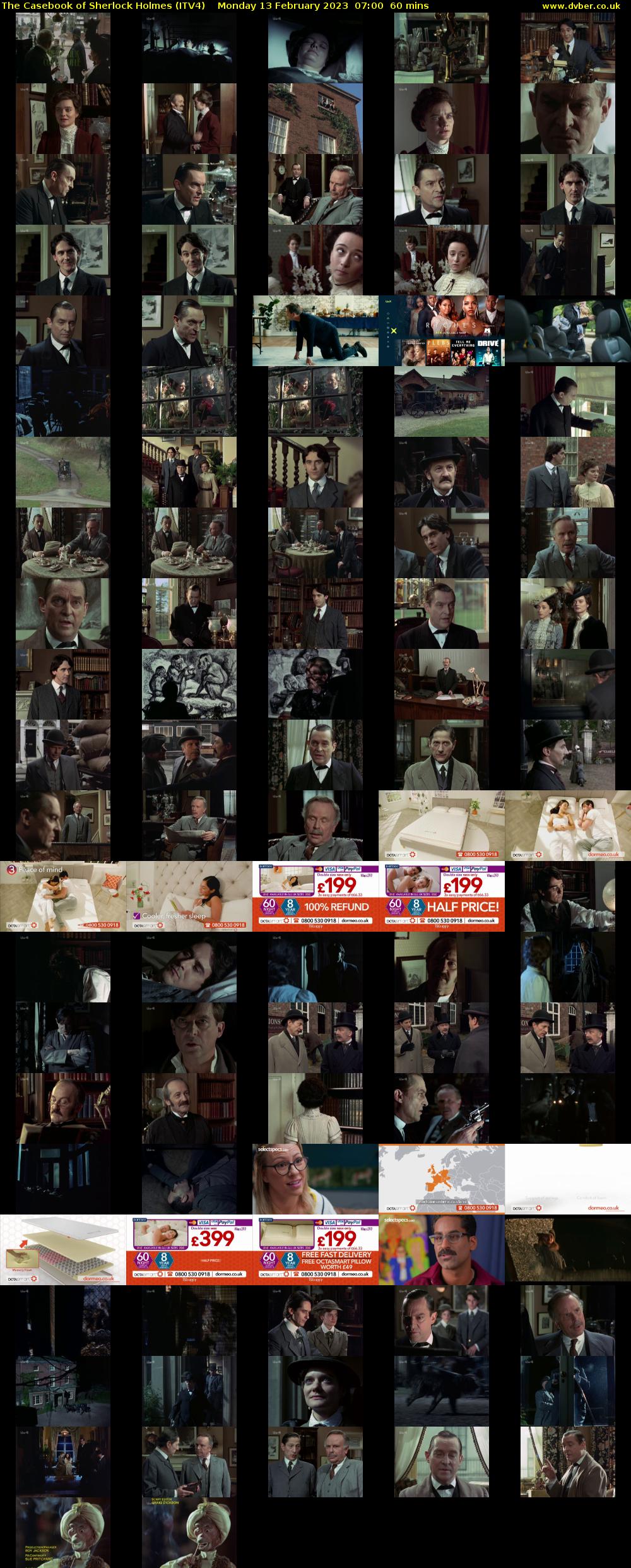 The Casebook of Sherlock Holmes (ITV4) Monday 13 February 2023 07:00 - 08:00