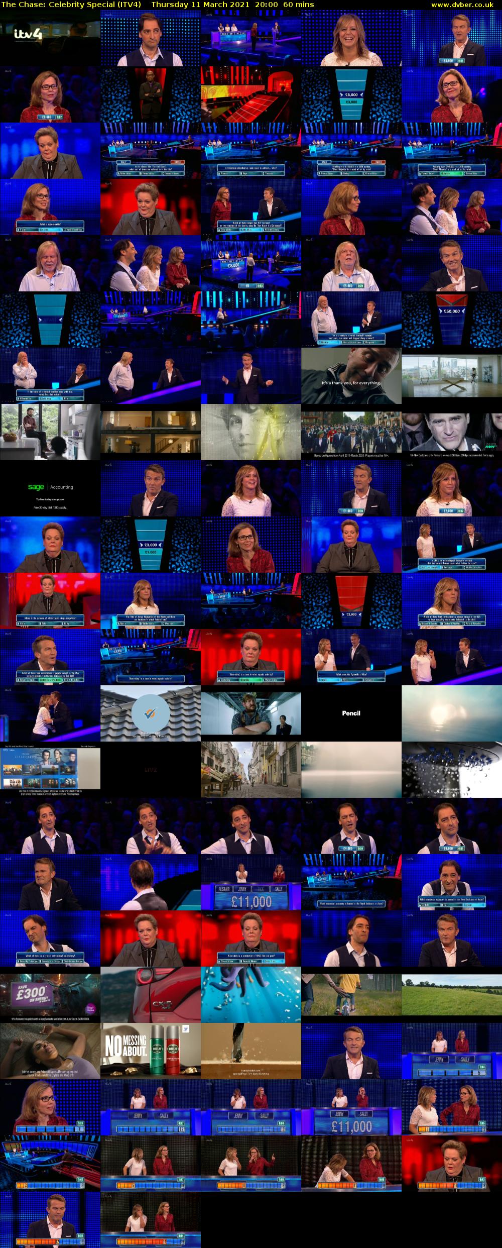 The Chase: Celebrity Special (ITV4) Thursday 11 March 2021 20:00 - 21:00