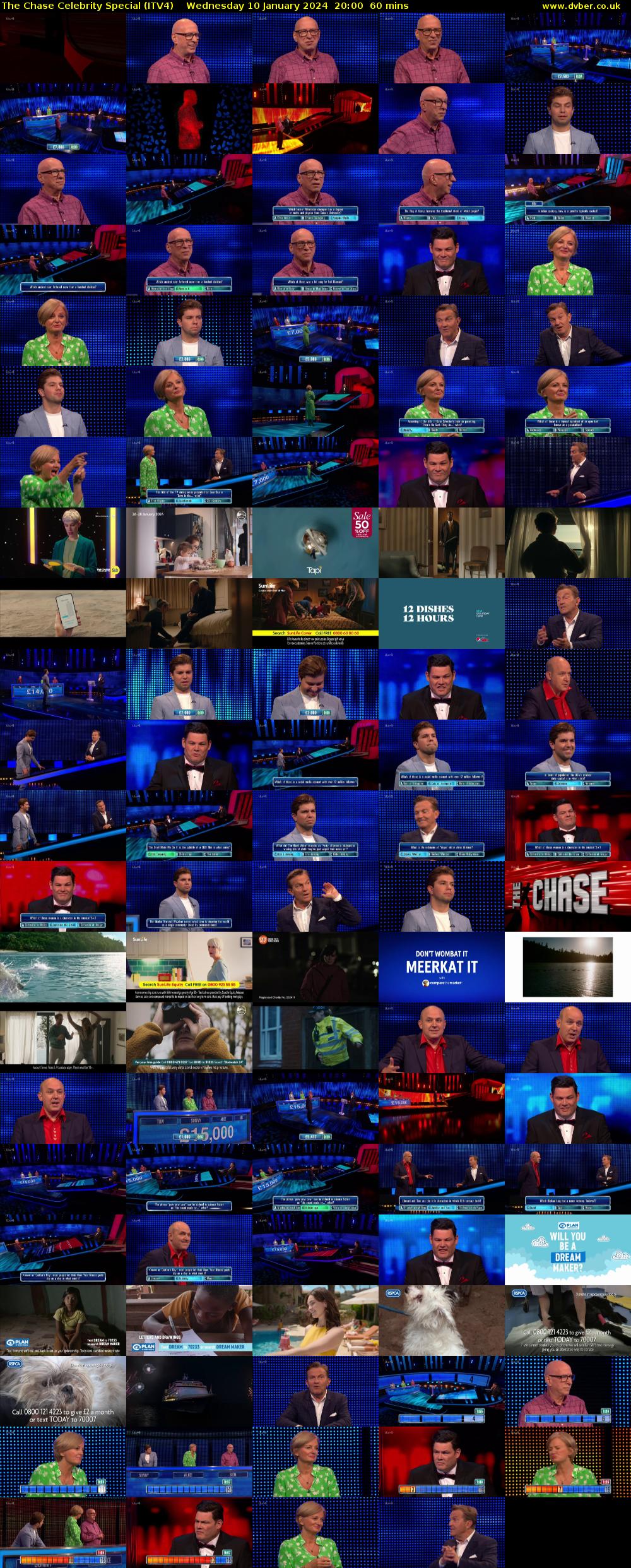 The Chase Celebrity Special (ITV4) Wednesday 10 January 2024 20:00 - 21:00