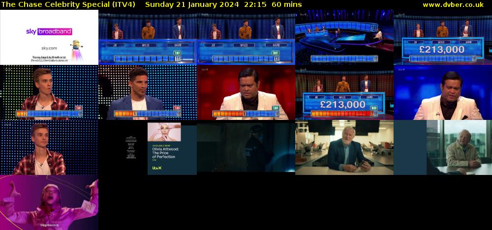 The Chase Celebrity Special (ITV4) Sunday 21 January 2024 22:15 - 23:15