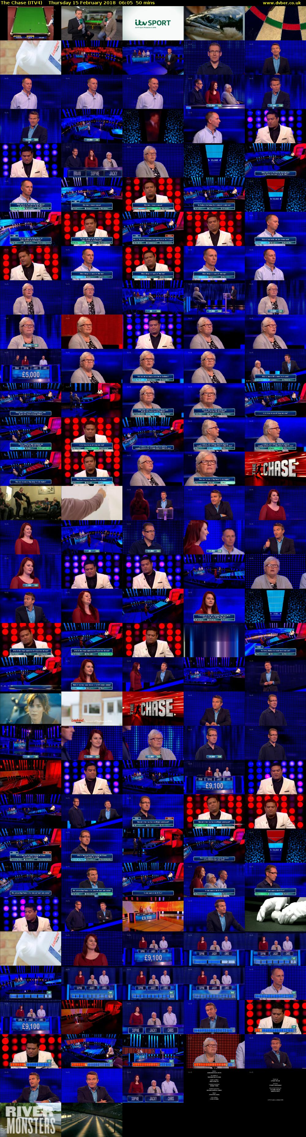 The Chase (ITV4) Thursday 15 February 2018 06:05 - 06:55
