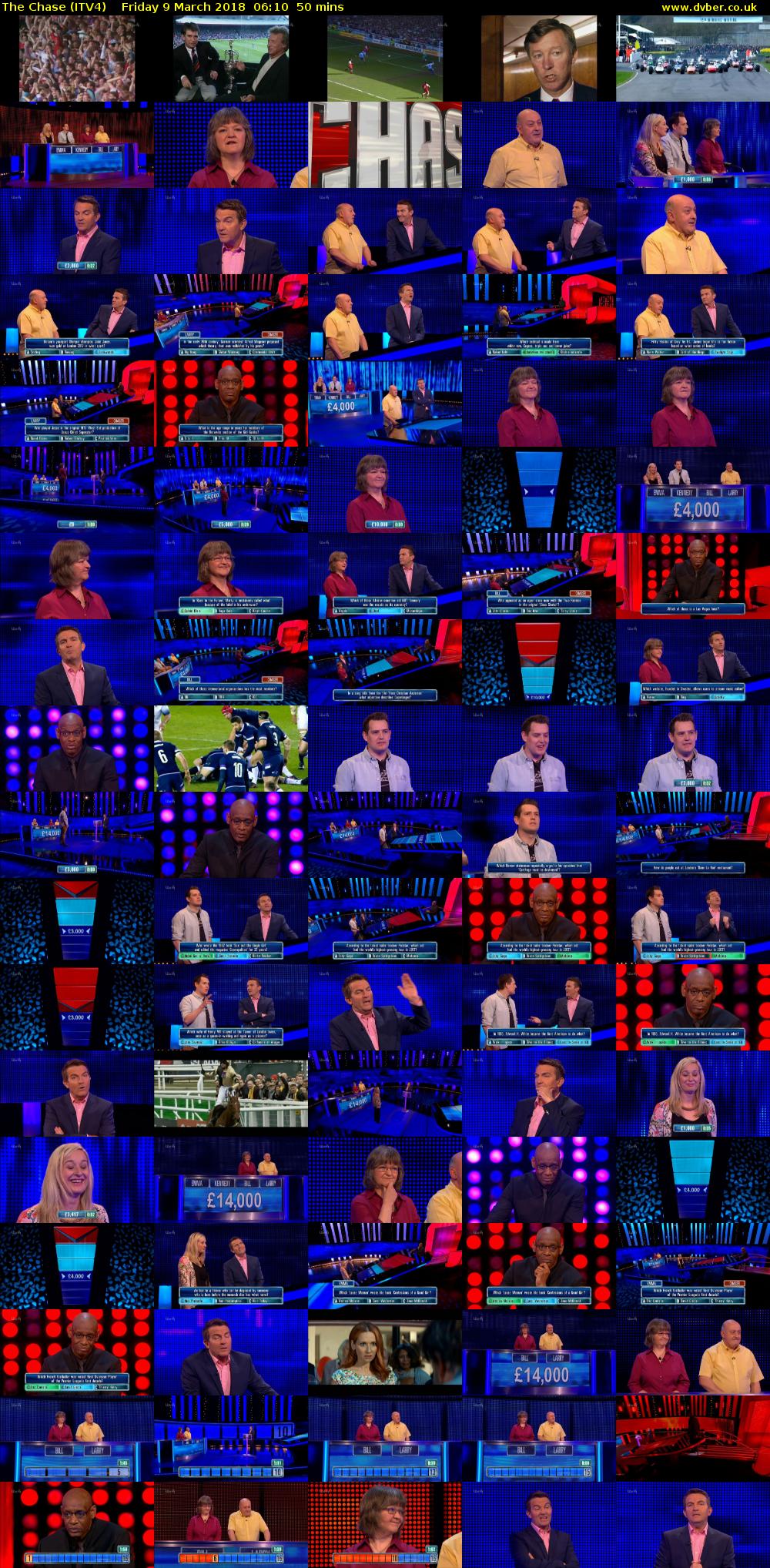 The Chase (ITV4) Friday 9 March 2018 06:10 - 07:00