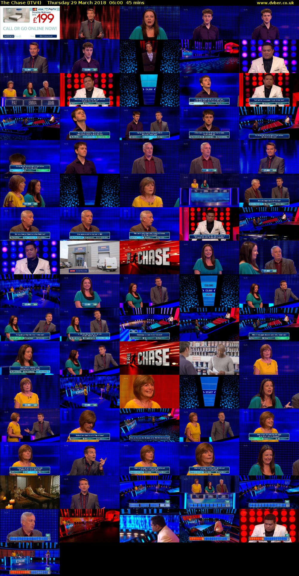 The Chase (ITV4) Thursday 29 March 2018 06:00 - 06:45